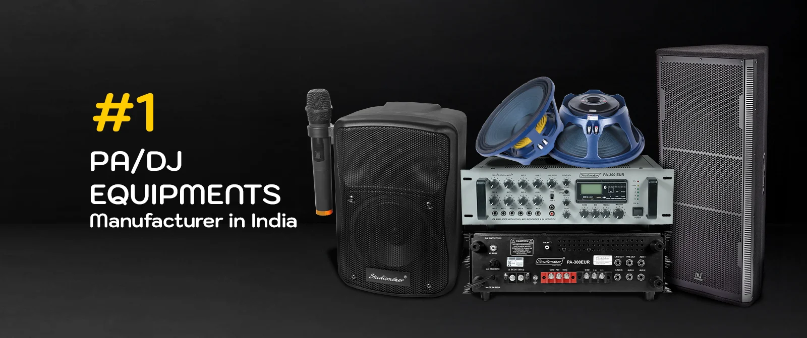Studiomaker - PA & DJ Equipment Manufacturer & Supplier in Delhi NCR
